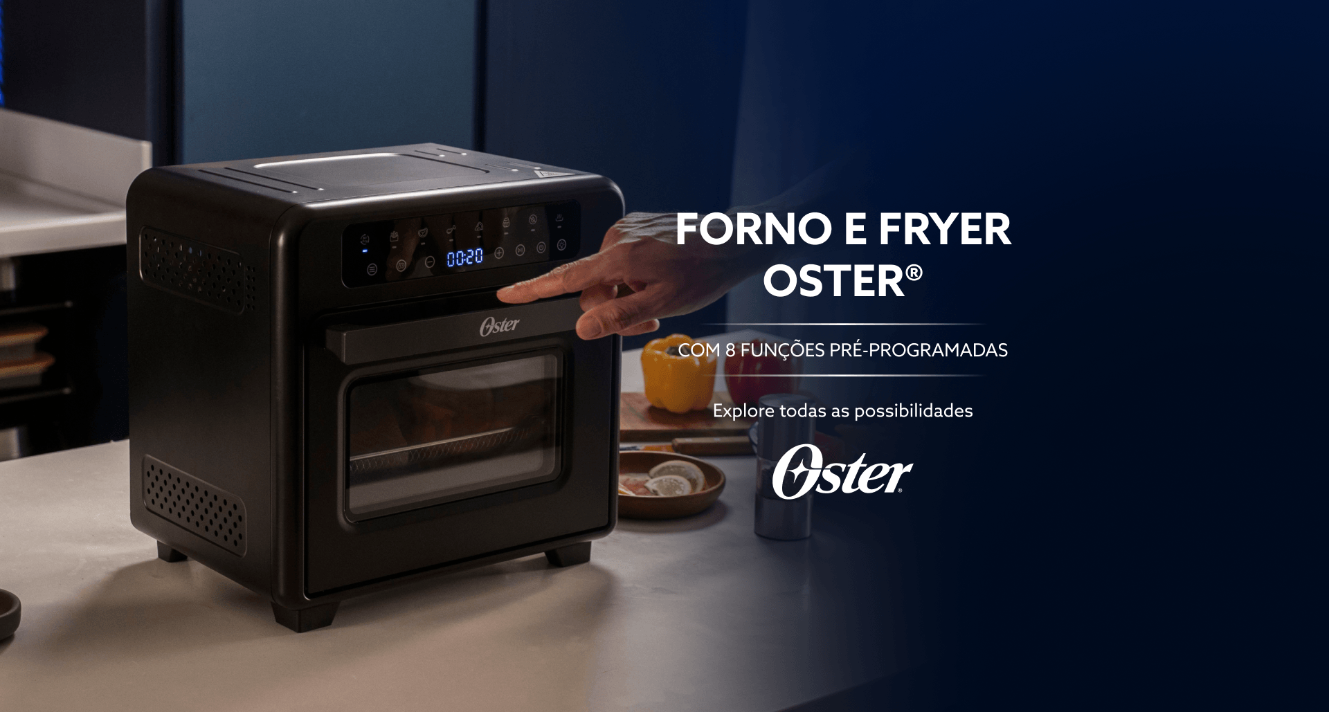 Forno e Fryer 13L Oster Digital Pro 8 em 1
