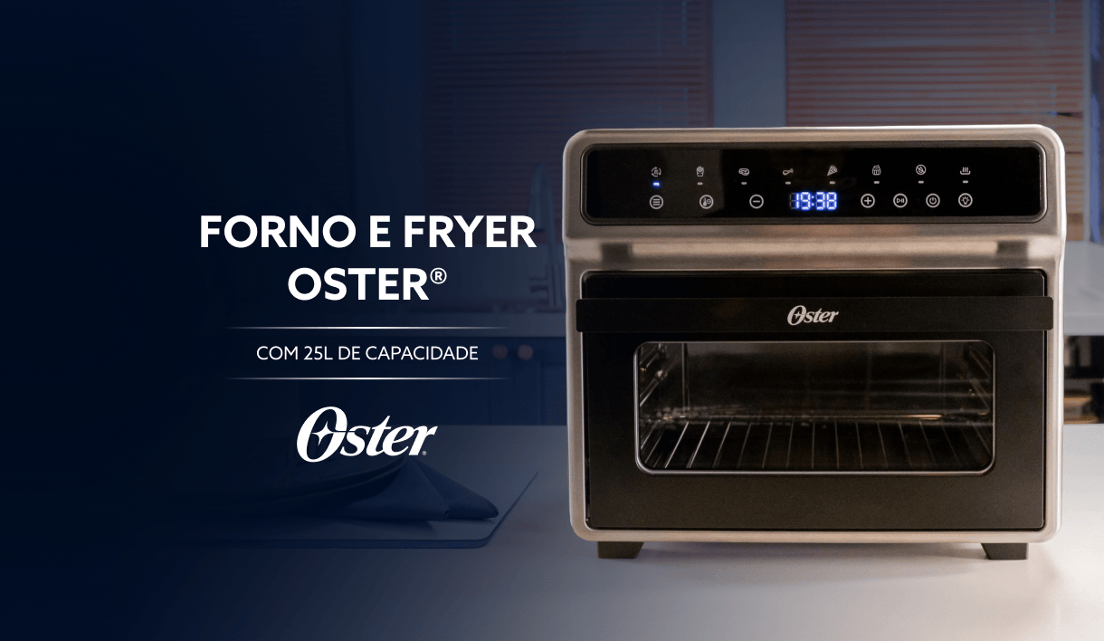 Forno e Fryer Oster® com 25L de capacidade