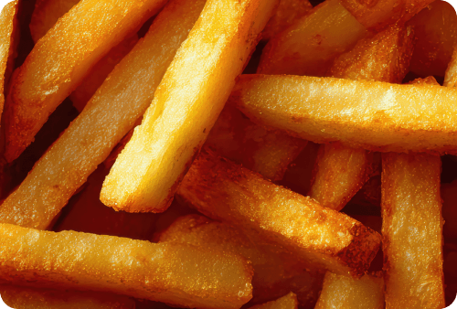 Fritos, A função air fryer entrega crocância com muito menos óleo.