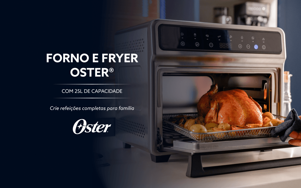 Forno e Fryer 13L Oster Digital Pro 8 em 1