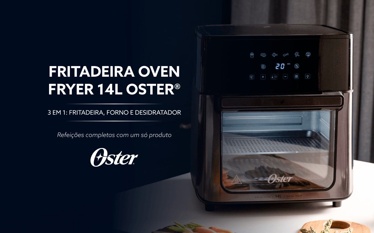 Forno e Fryer 13L Oster Digital Pro 8 em 1