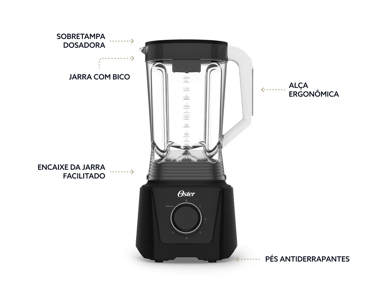 Liquidificador Oster® com jarra de 3,3L